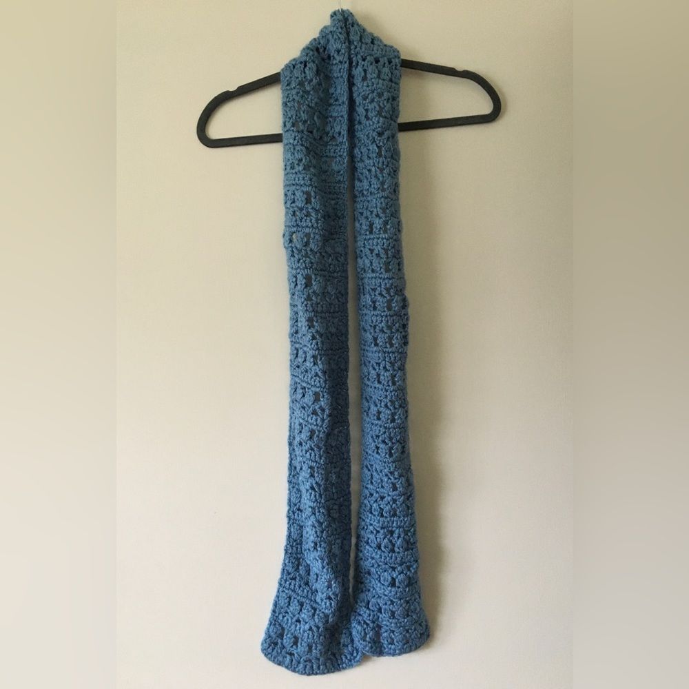 Blue Knitted Scarf 